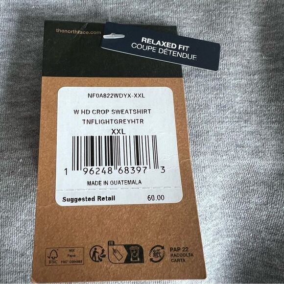 🆕 The North Face Women’s Cropped Crew Neck Sweatshirt size XXL - Picture 9 of 12